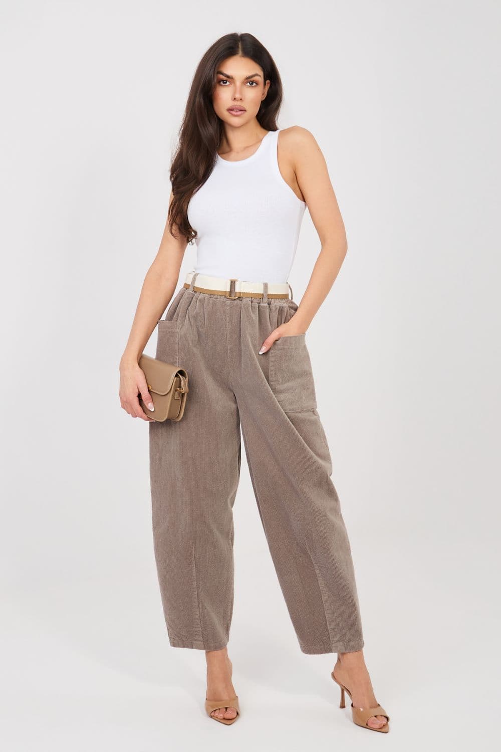 Pantaloni in velluto model 225097 Rue Paris - Miniatura 3