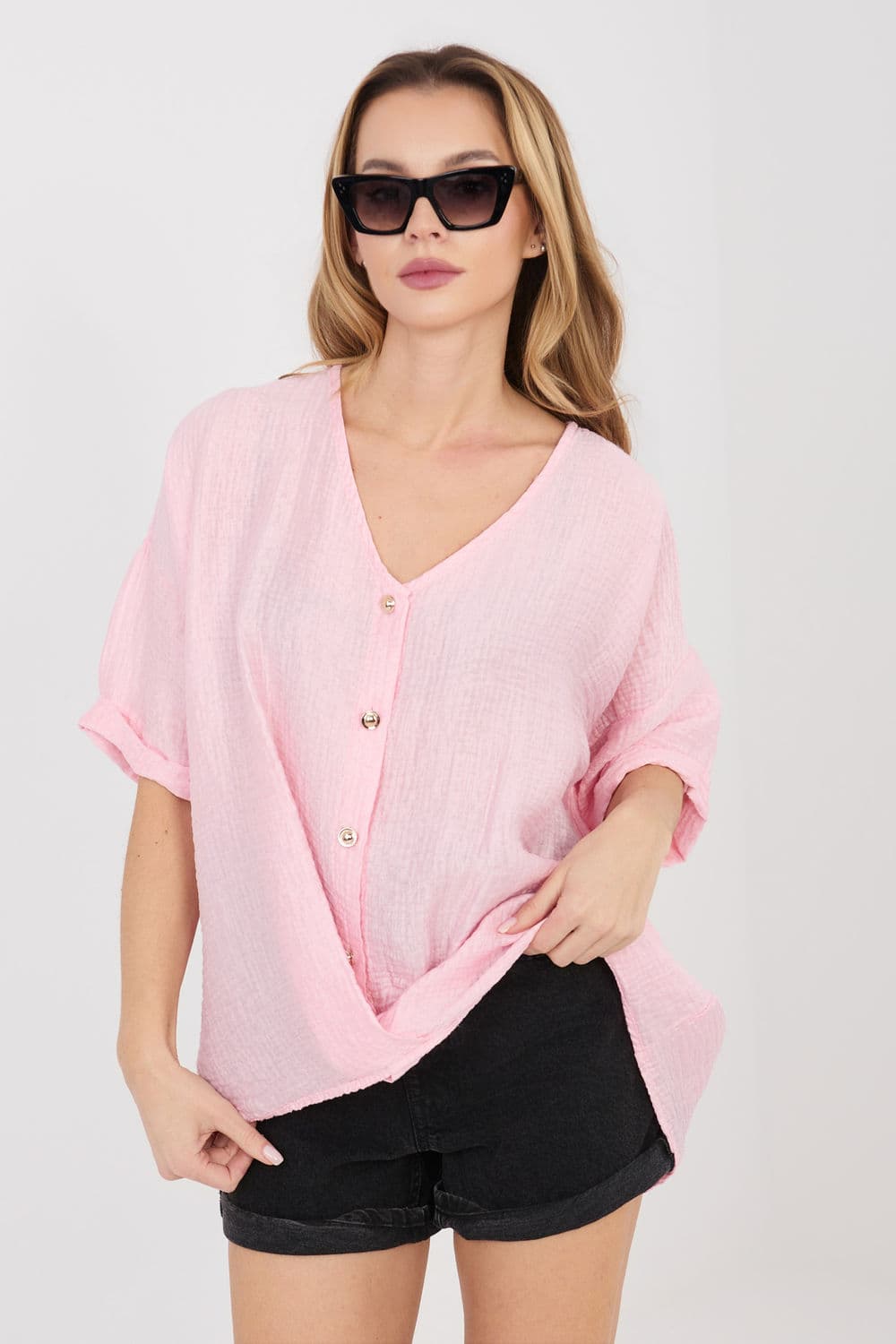 Camicia a manica corta model 225510 Italy Moda