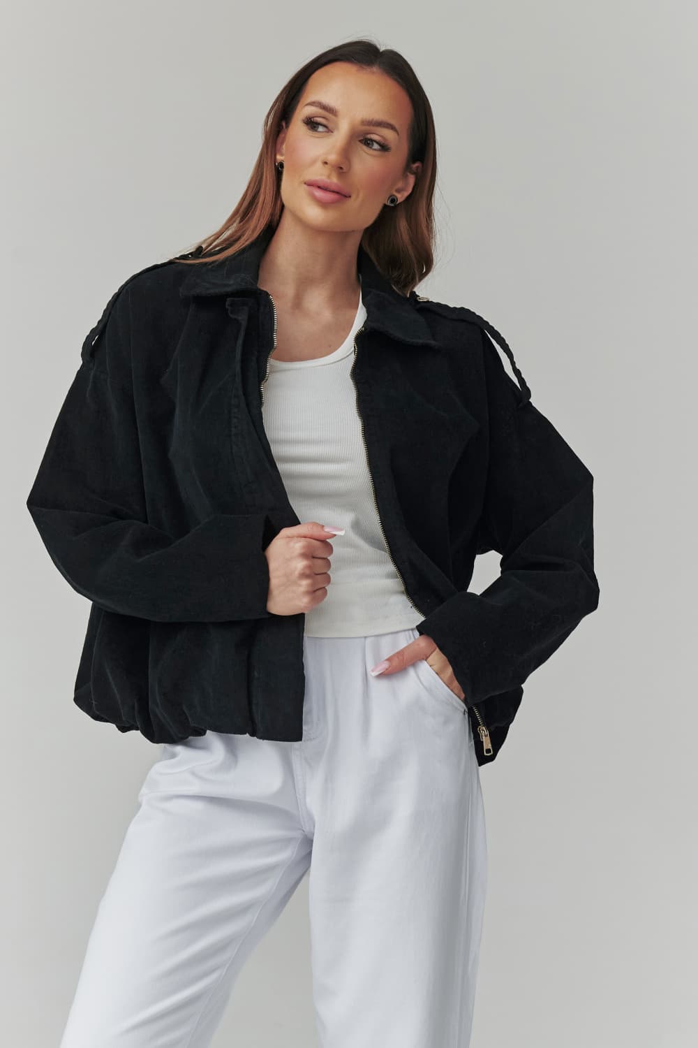 Giacca di velluto a coste model 225693 Makadamia