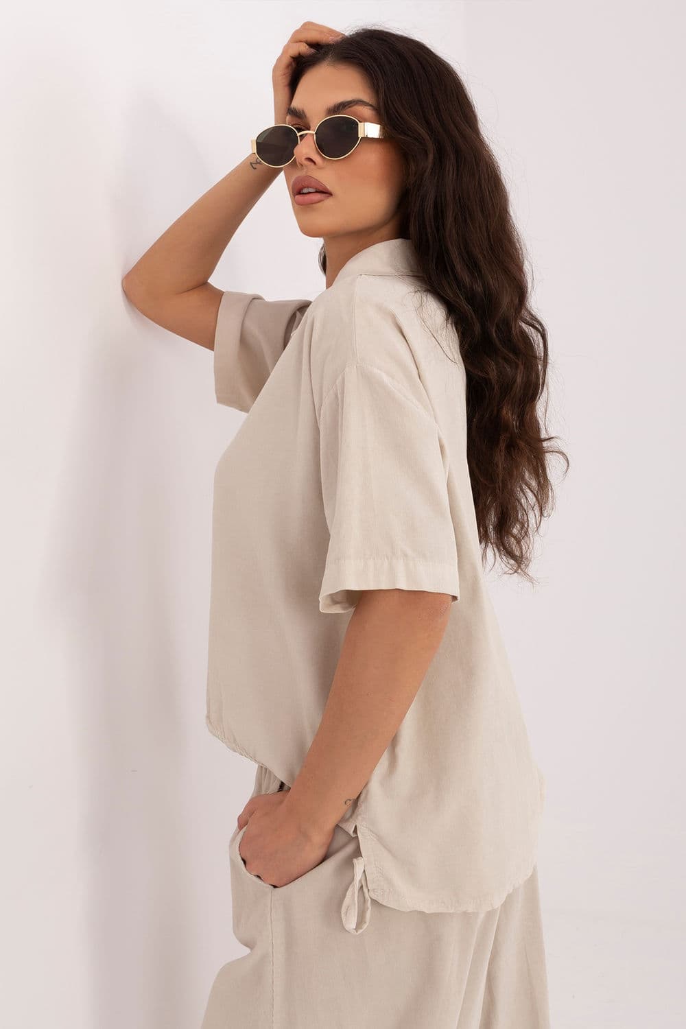Camicia a manica corta model 226019 Italy Moda - Miniatura 2