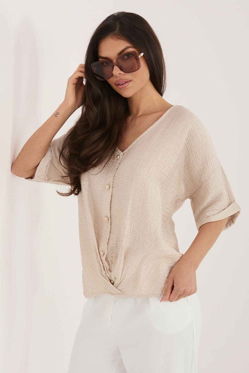 Camicia a manica corta model 226471 Italy Moda - Miniatura 3