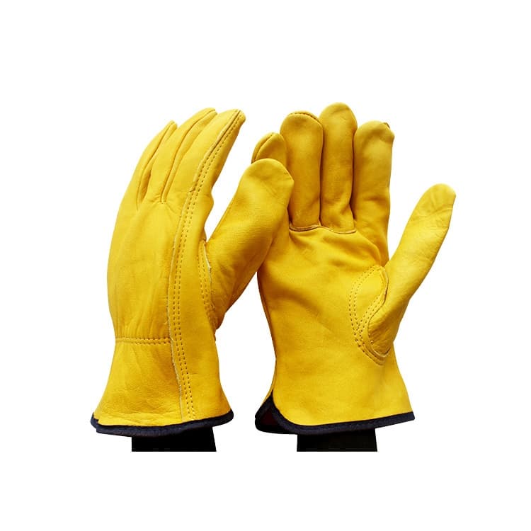 1 Pair JJ-1011 Genuine Leather Outdoor Wear-resistant Gardening Gloves