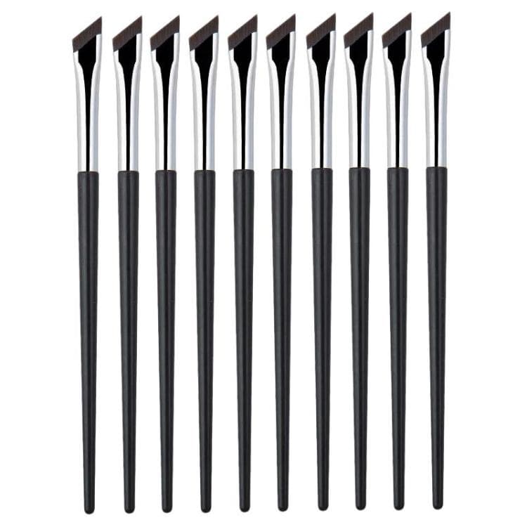 10 pezzi Pennello per eyeliner angolato ultra-fine per dettagli Aegyo-Sal, Stile: Lama