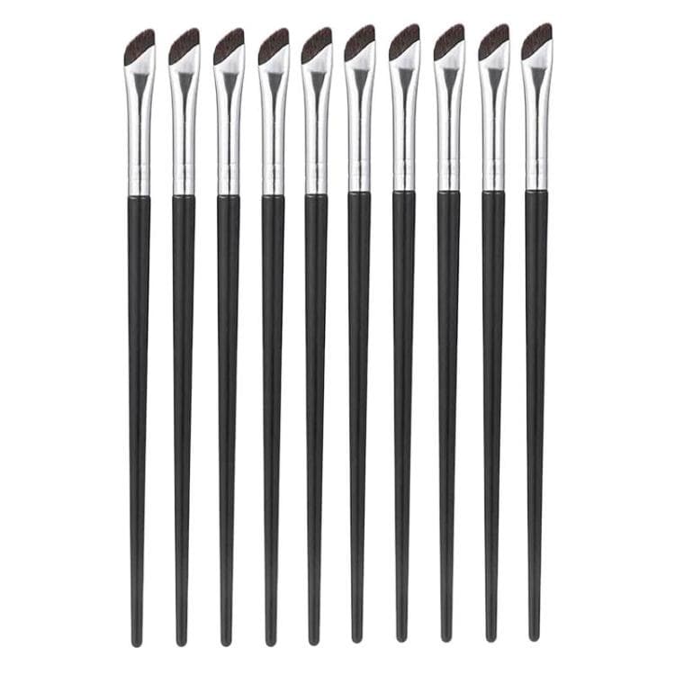 10 pezzi Pennello per eyeliner angolato ultra-fine per dettagli Aegyo-Sal, Stile: Nero falce