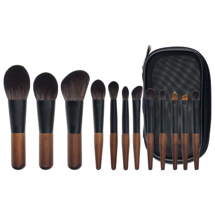 Set di pennelli cosmetici mini 12 in 1 con manico corto per cipria, strumento per il trucco del viso (tipo A)