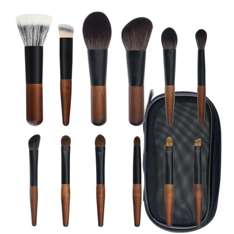 Set di pennelli per trucco mini 12 in 1 con manico corto per cipria, strumento per il viso (tipo B)