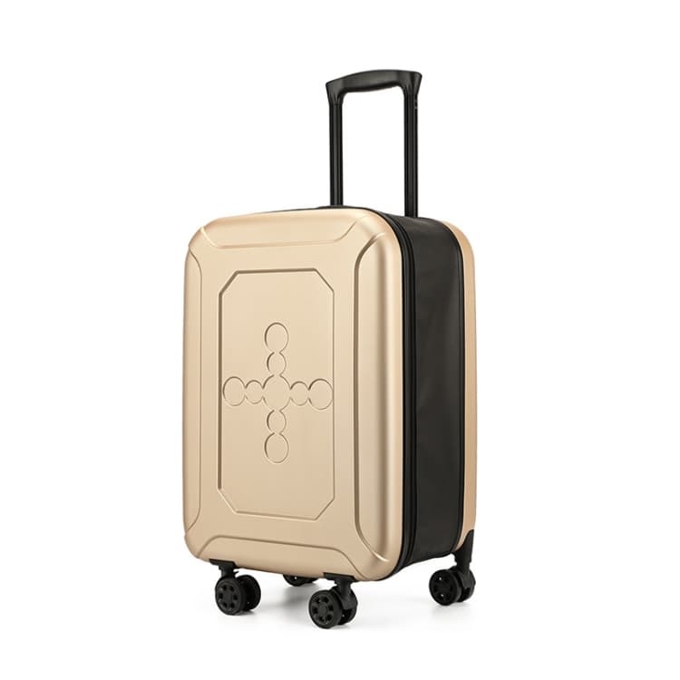 20 inch Foldable Portable Universal Wheel Trolley Luggage Suitcase, with Combination Lock(Rose Gold)