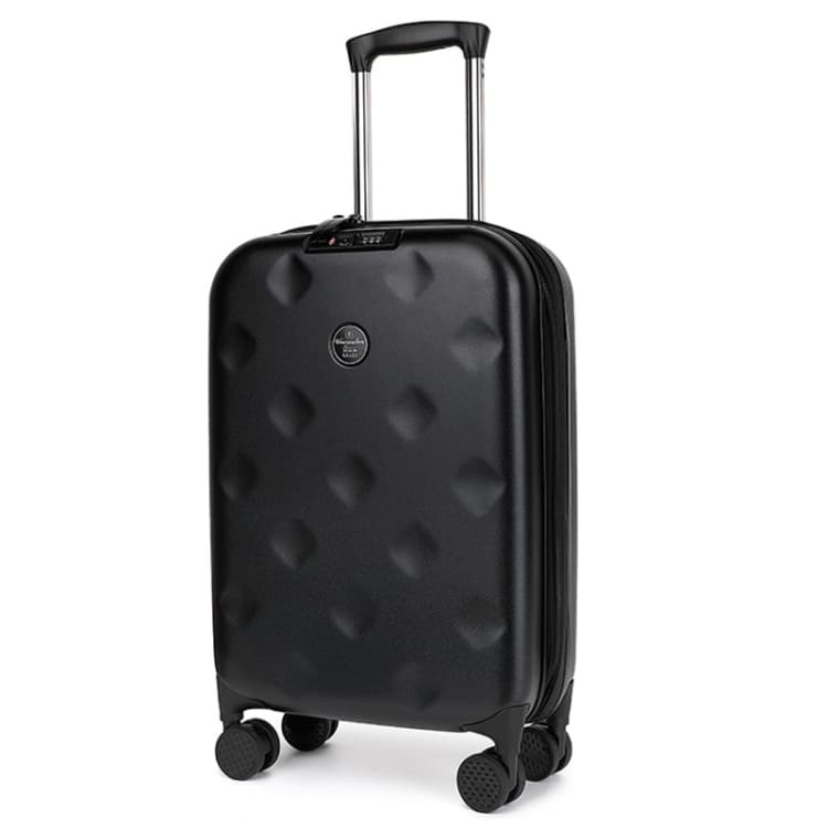 20 inch Foldable Portable Universal Wheel Trolley Luggage Suitcase, with TSA Combination Lock(Black)