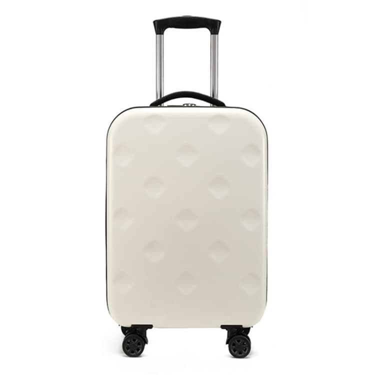 24 inch Foldable Portable Universal Wheel Trolley Luggage Suitcase, with Combination Lock(Beige)