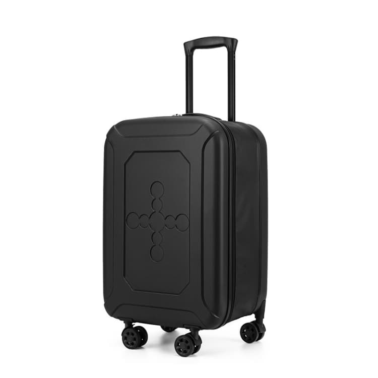 24 inch Foldable Portable Universal Wheel Trolley Luggage Suitcase, with Combination Lock(Black)