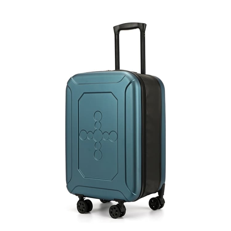 24 inch Foldable Portable Universal Wheel Trolley Luggage Suitcase, with Combination Lock(Blue)