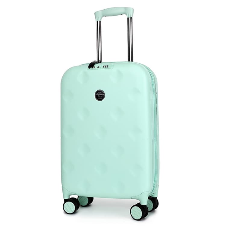 24 inch Foldable Portable Universal Wheel Trolley Luggage Suitcase, with TSA Combination Lock(Mint Green)