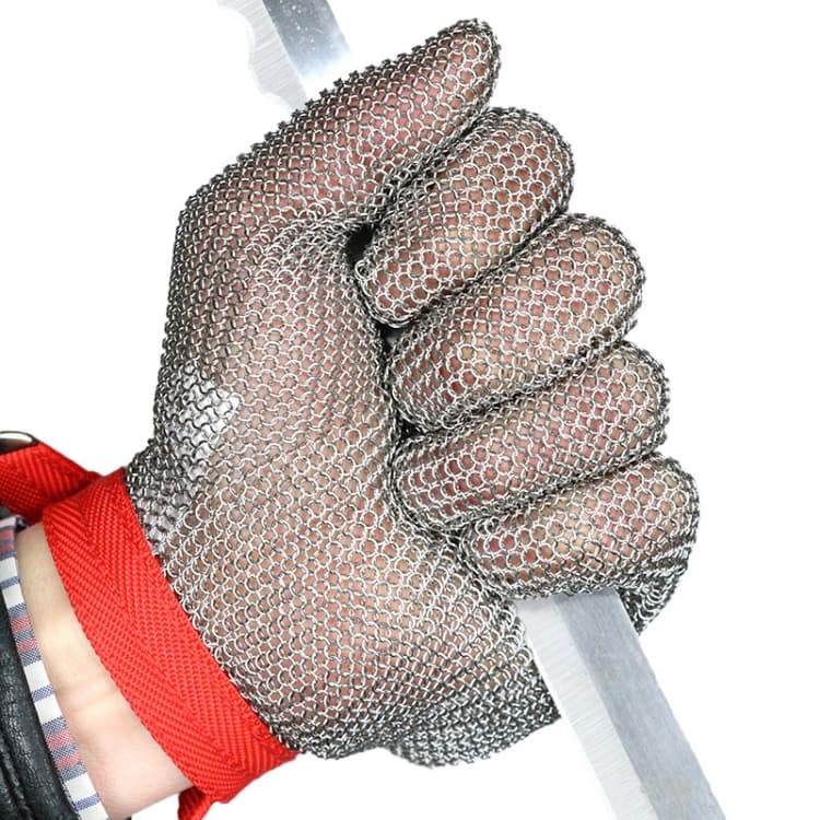 Guanti di protezione anticontraccolto in acciaio inox 304 a 5 dita