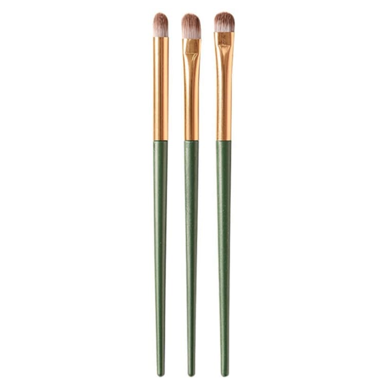 3 set 3 in 1 Pennelli per ombretti universali portatili Strumenti per trucco occhi Pennelli cosmetici (Nuvola verde)