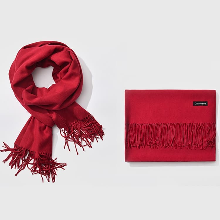Autumn and Winter Season Classic Solid Color Imitation Cashmere Scarf
