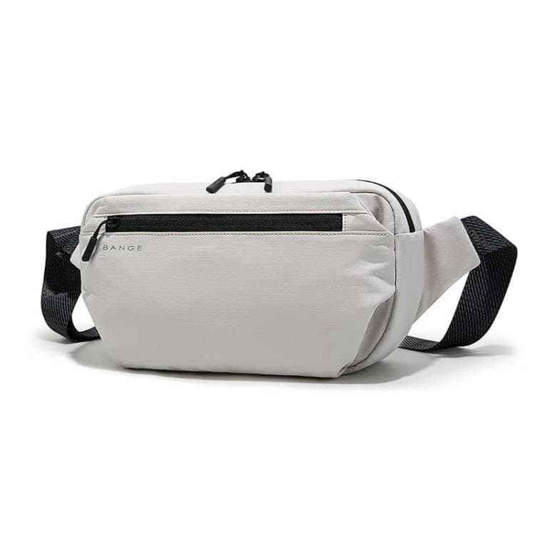 BANGE BG-7851 Men Crossbody Bag Multifunctional Lightweight Casual Commuting Chest Pack Small Shoulder Bag(White)