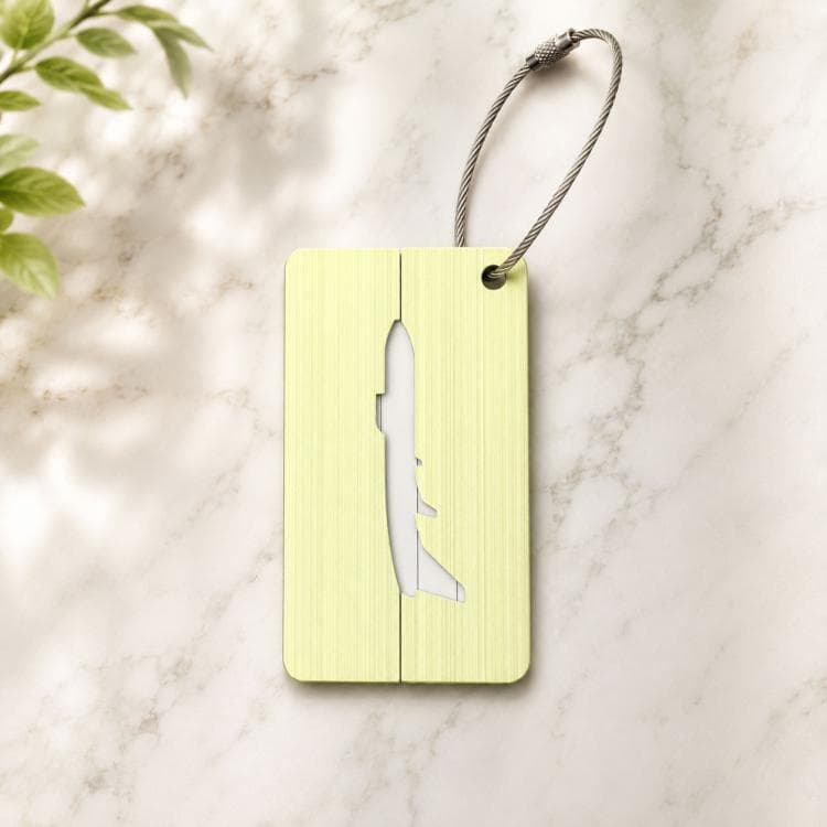 Brush Aluminum Luggage Tag Luggage Boarding Pass Check Tag(Green)