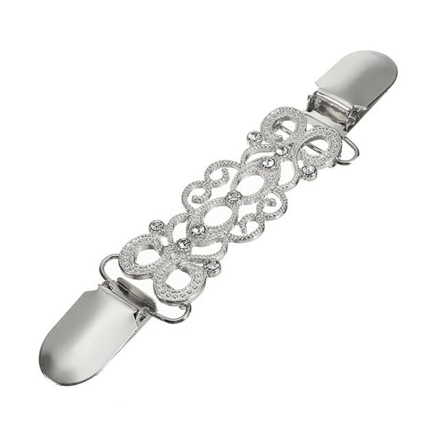 Cardigan Clip Sweater Shawl Clip Keeper Collar Duck-mouth Clip(Silver)