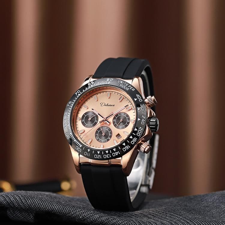 Dulunwe 30m Waterproof Luminous Fully Automatic Mechanical Watch(Rose Gold)