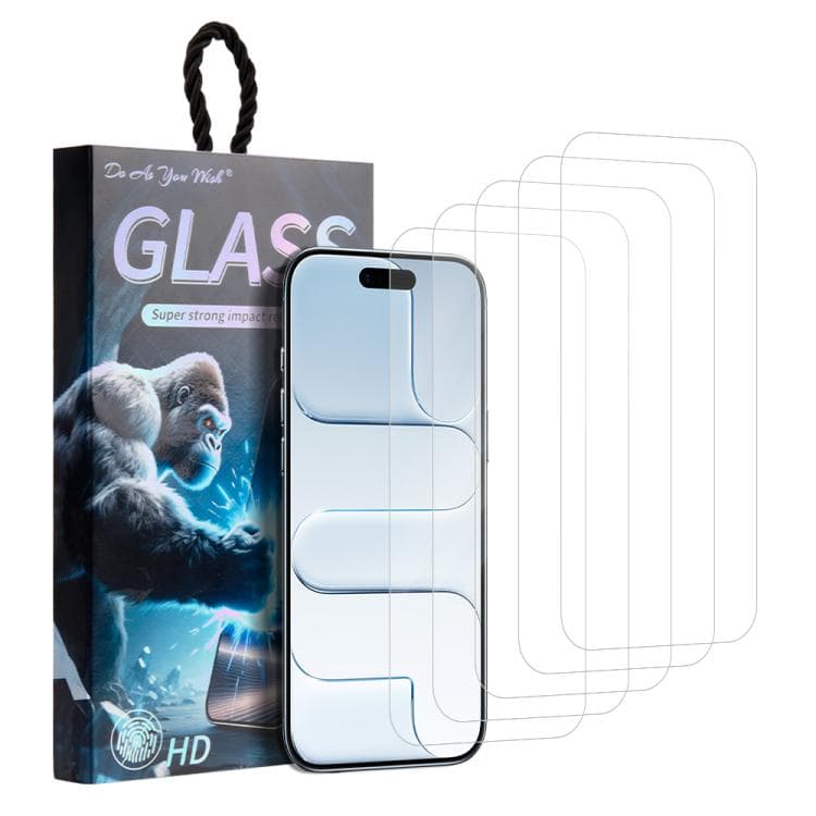 For iPhone Air 5pcs / Pack Do As You Wish HD Tempered Glass Film(Transparent)