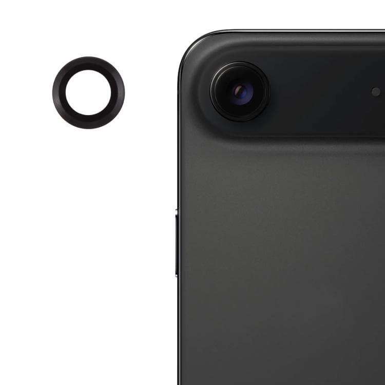 For iPhone Air Back Camera Cover 9H Tempered Glass Lens Film(Black)
