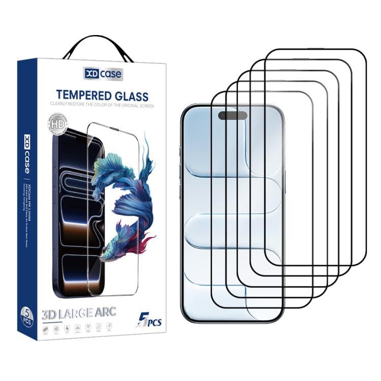 For iPhone Air XDcase 5pcs / Pack Silk Screen Printed HD Tempered Glass Film