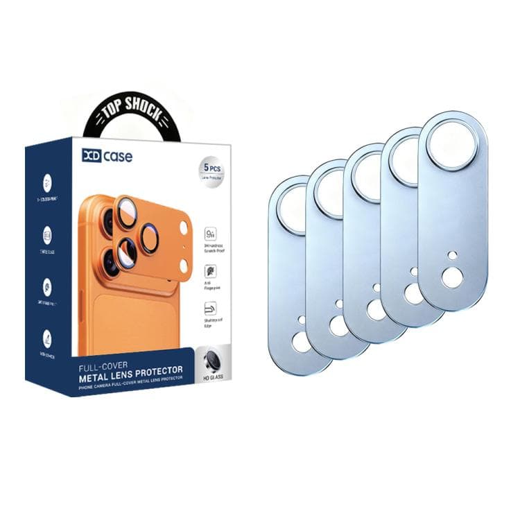 For iPhone Air XDcase 5pcs Titanium Alloy Hollow Camera Lens Protector(Sky Blue)