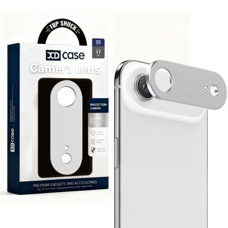 For iPhone Air XDcase Metal Flat & Hollow Camera Lens Protector(Silver)