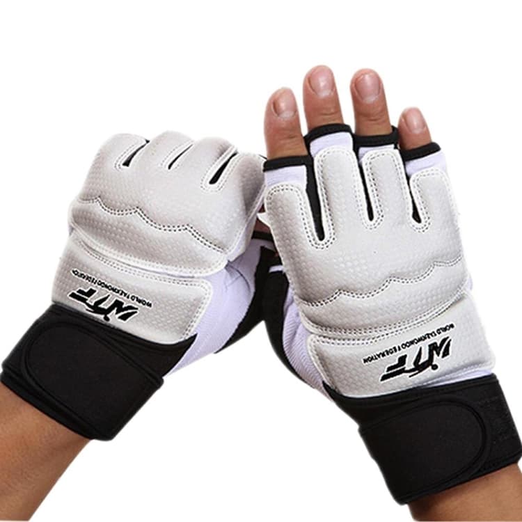 Guantoni da Boxe Mezze Dita per Adulti per Allenamento con Sacchi, Pelle PU, Fitness, Sparring, Taekwondo