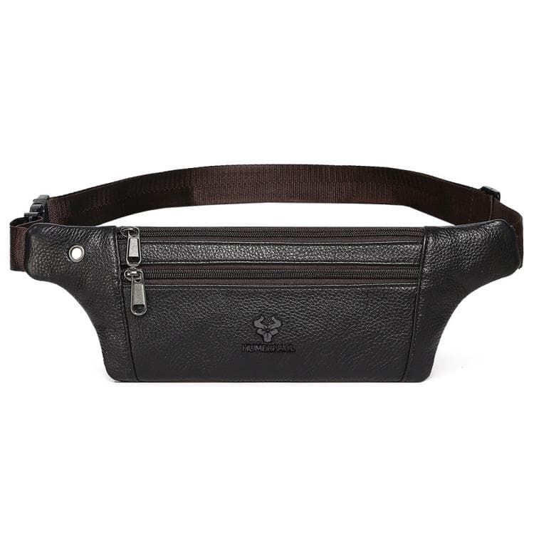 HUMERPAUL MH483 Men Leather Waist Bag Multifunctional Casual Crossbody Bag(Brown)