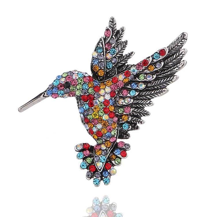 Spilla Ape Uccello Intarsiata Spille Personalità Abbigliamento Fibbia Sciarpa (Colorata)