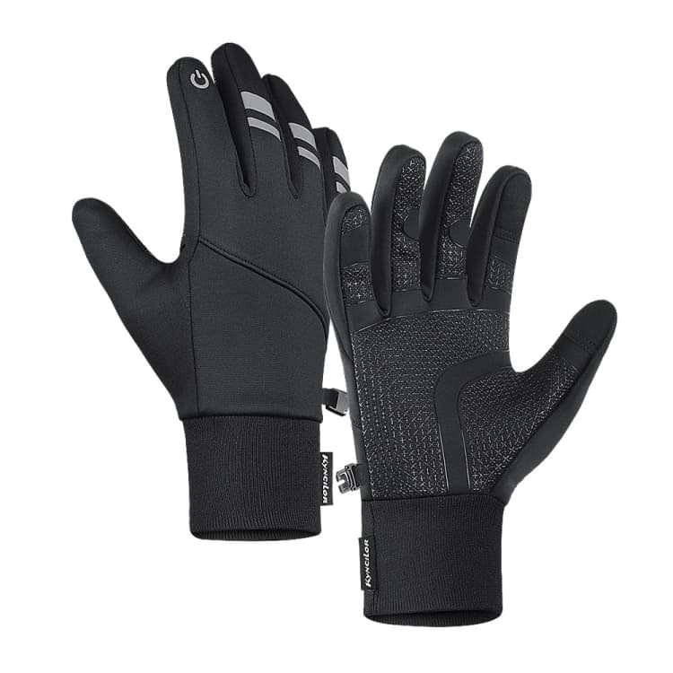 Kyncilor Velvet Warm Cycling Gloves Reflective Touch Screen Ski Water-repellent Elastic Gloves