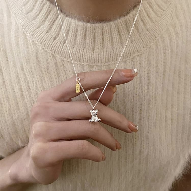 Ladies Light Luxury Bowknot Necklace Clavicle Chain, Specification:XL1733