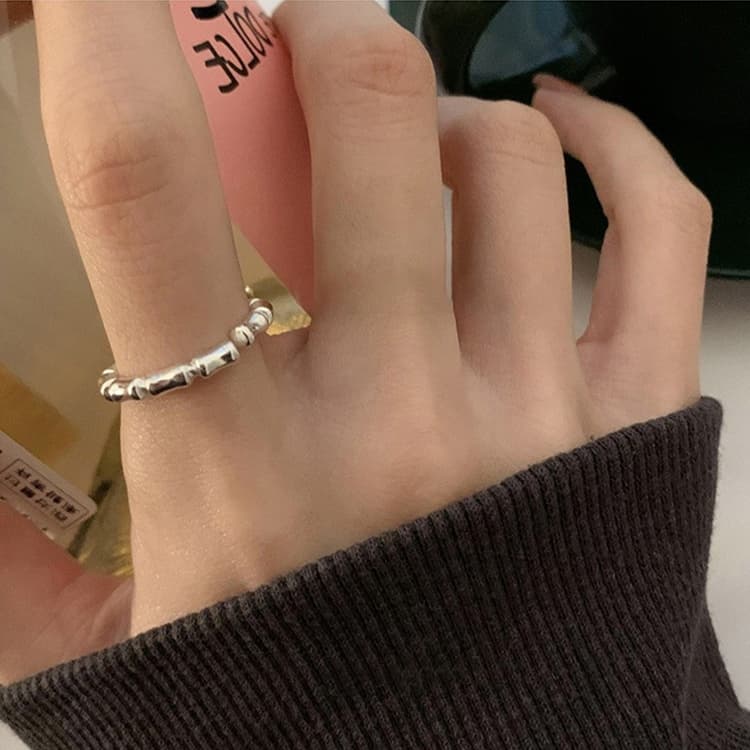 Ladies Light Luxury Pearl Butterfly Opening Adjustable Combination Ring, Specification:J2684