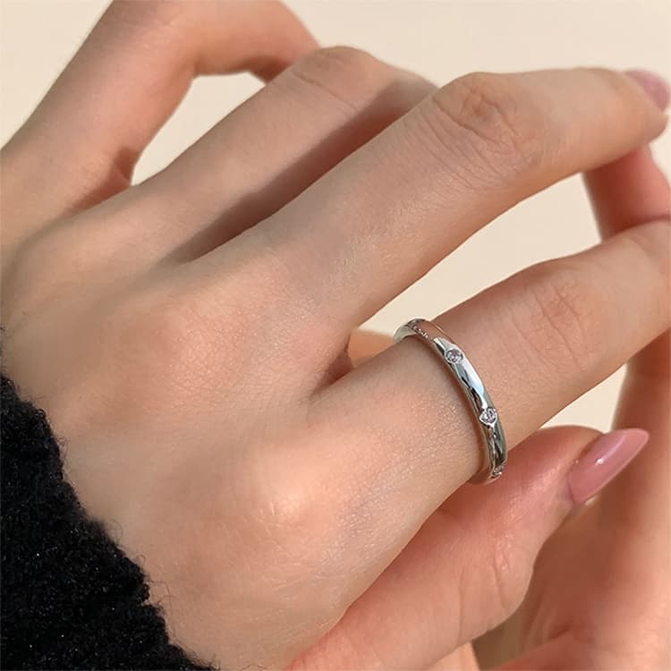 Ladies Light Luxury Pearl Butterfly Opening Adjustable Combination Ring, Specification:J3348