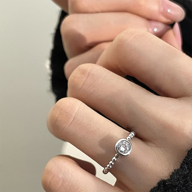 Ladies Light Luxury Pearl Butterfly Opening Adjustable Combination Ring, Specification:J3352