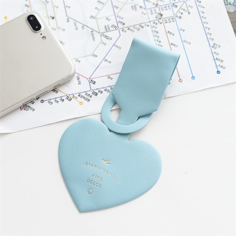 Love Shape Luggage Tag Travel Pass Name Card Tag(Blue)