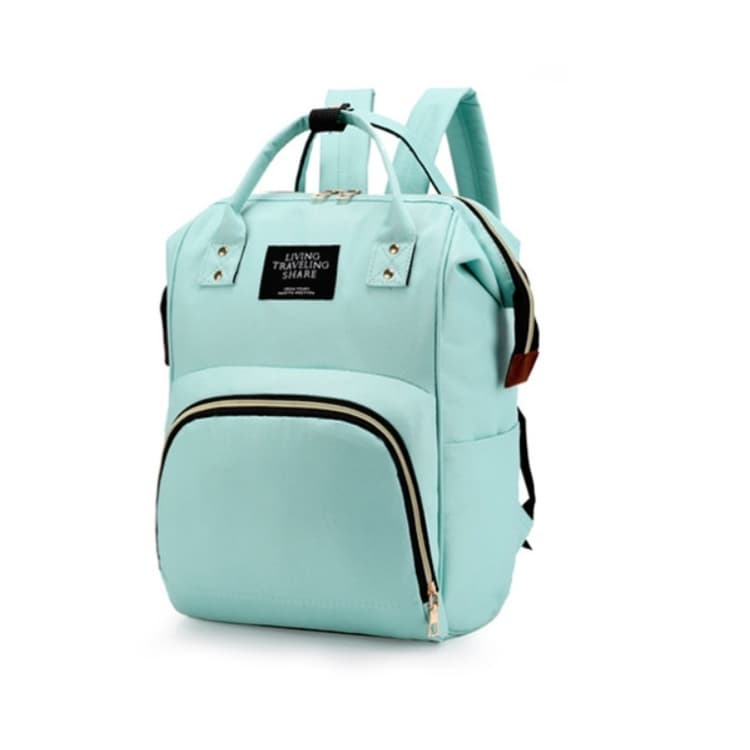 Mummy Bag Large Capacity Multifunctional Backpack Waterproof Baby Bottle Diaper Bag(Green)