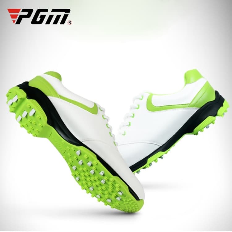 Scarpe da golf PGM impermeabili antiscivolo in pelle microfibra con chiodi per uomo