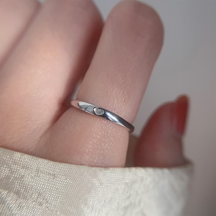 Platinum Plated Ladies Vintage Wear Combination Ring, Specification:J2160