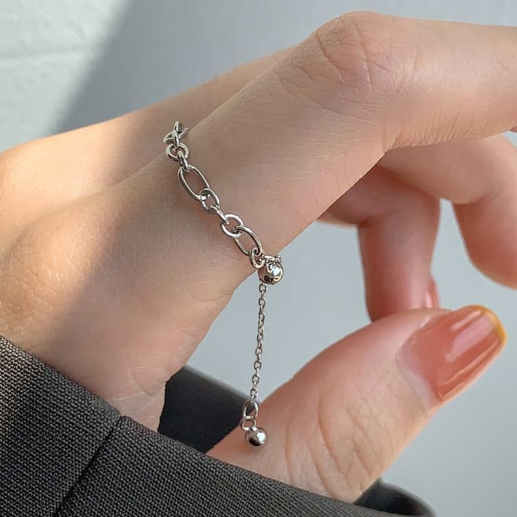 Platinum Plated Ladies Vintage Wear Combination Ring, Specification:J2243