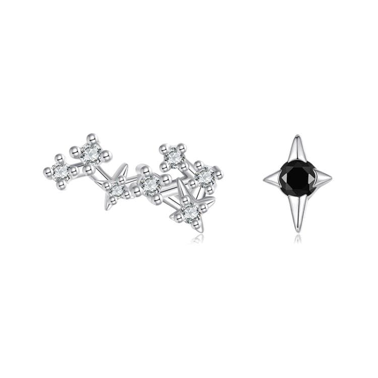 Orecchini a dodici costellazioni in argento sterling S925 con zirconi, specifica: Scorpione