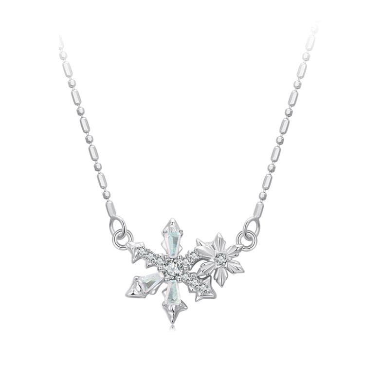 Collana Ghiaccio con Zirconi in Argento Sterling S925 Placcato Platino (BSN417)