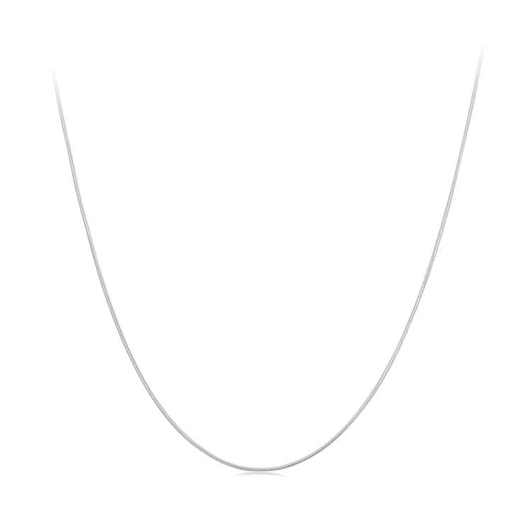 Collana base a osso di serpente in argento sterling S925 placcato platino, specifica: spessore S 0,08 cm