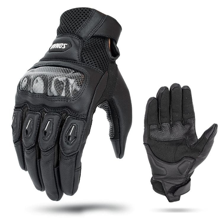 Guanti da moto SOMAN MG21 in pelle di pecora con fibra di carbonio, antiscivolo per fuoristrada