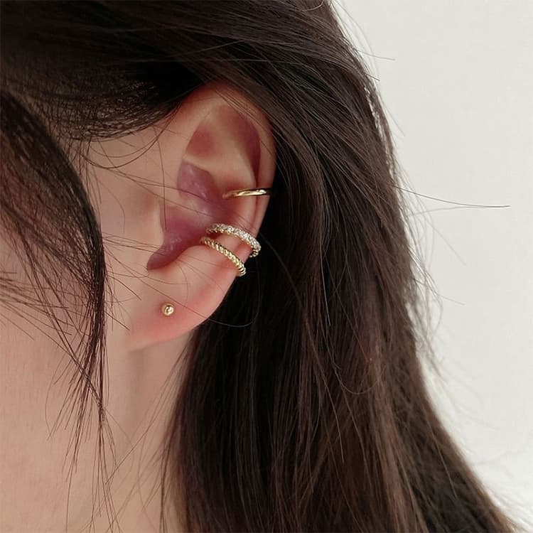 Temperament Ladies Light Luxury Pearl Double Layer Earrings Diamond Earrings, Specification:EH0668