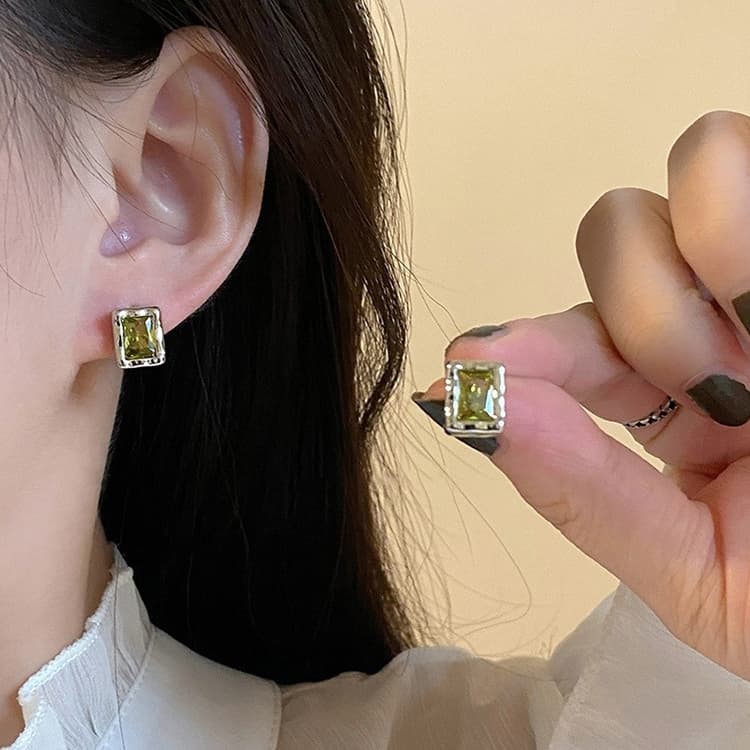 Temperament Ladies Light Luxury Pearl Double Layer Earrings Diamond Earrings, Specification:EH1509