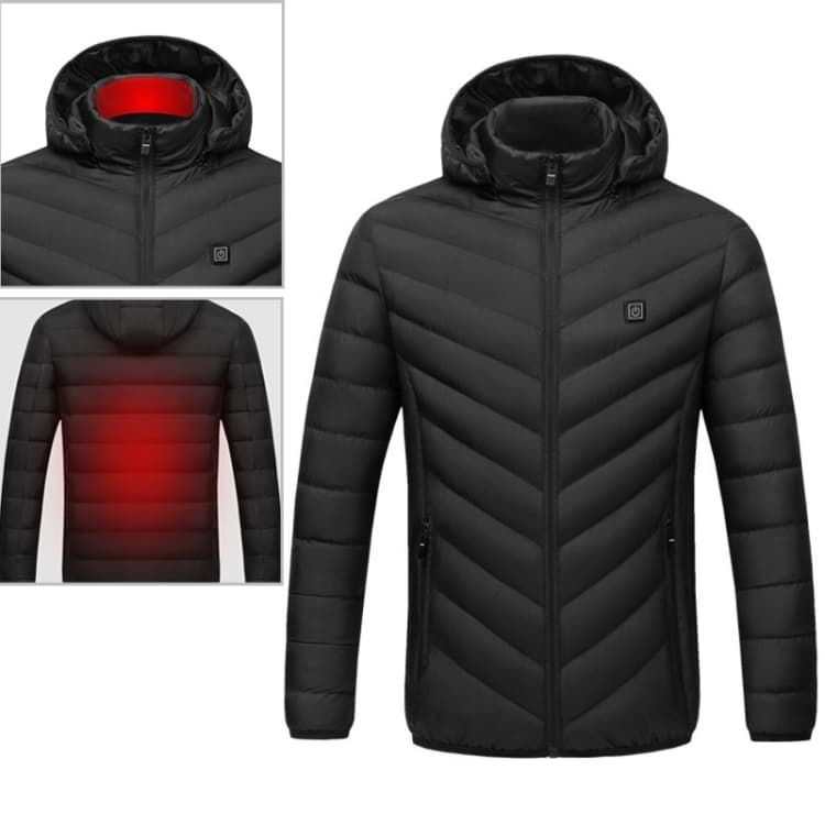 Cappotto termico riscaldato USB a temperatura costante intelligente con cappuccio per uomo e donna