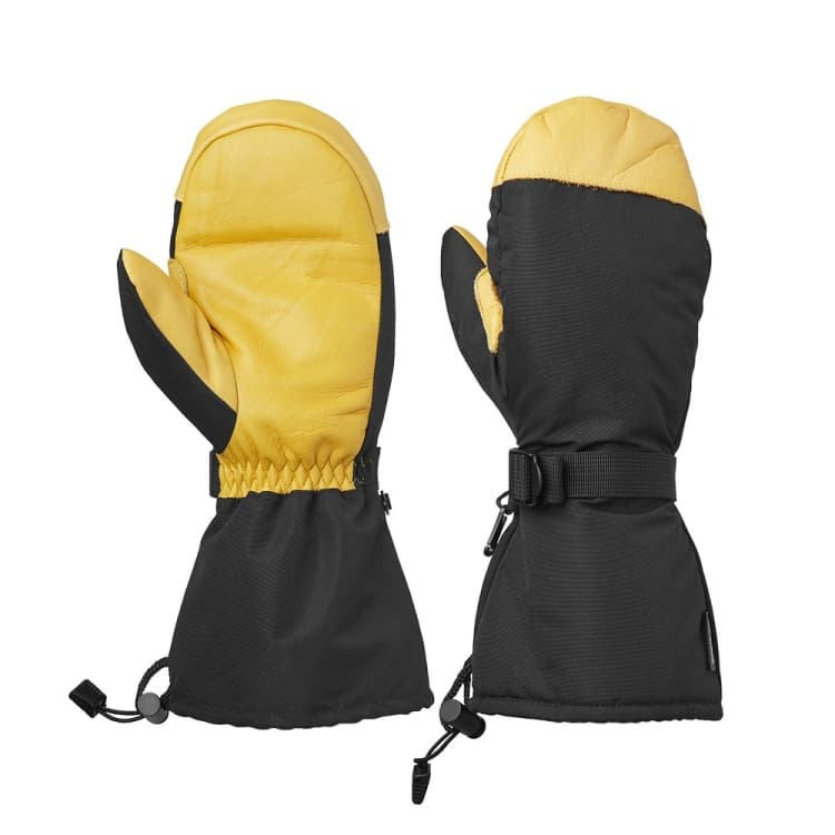Winter Ski Snow Gloves for Men and Women Outdoor Sport Shovel Ski Gloves, Style: Abalone Yellow(L)
