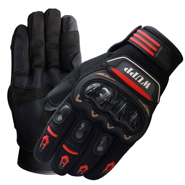 Guanti da moto WUPP Touch Screen Impermeabili Traspiranti Indossabili Antiscivolo Resistenza Estate Inverno Guanti Protettivi a Dita Intere, Taglia: XXL